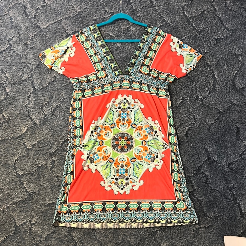 Kimono coral dress. NWOT.